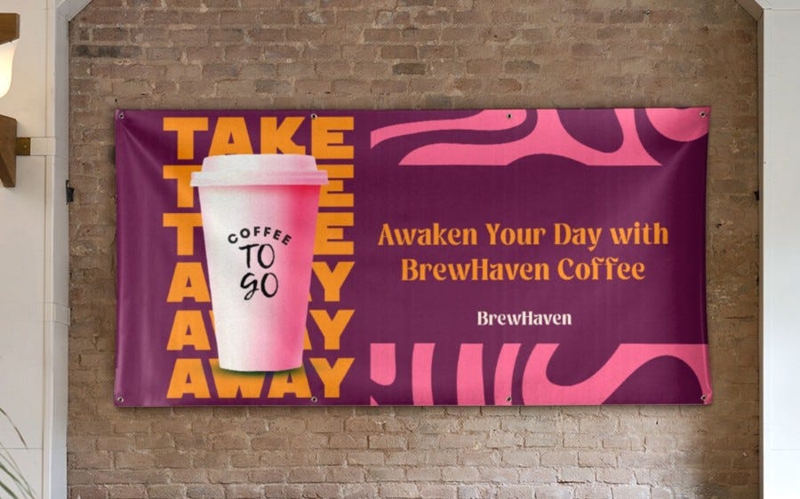 Custom printed fabric banner with soft matte finish