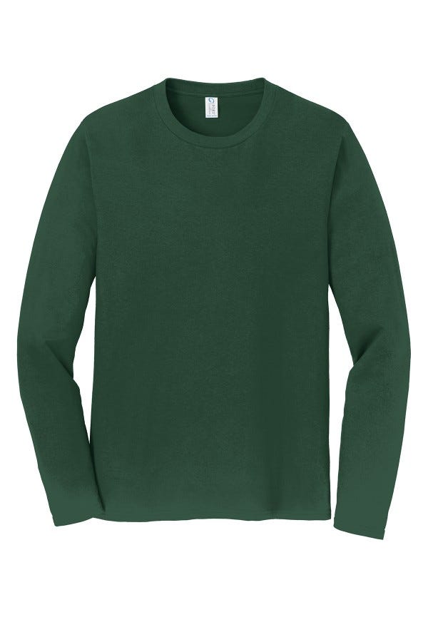 Port & Company® Long Sleeve Fan Favorite T-Shirt with customizable print area
